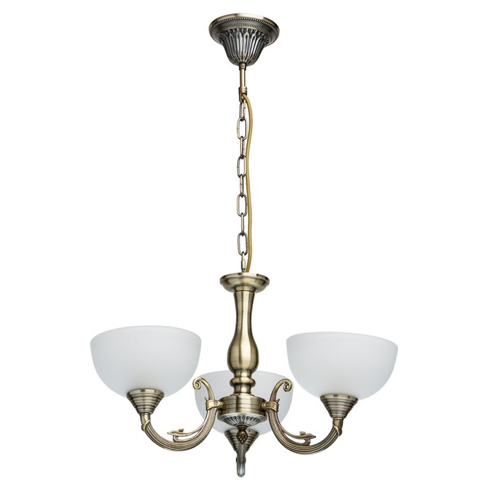 Люстра подвесная "Олимп" 3x60W Е27 бронза 50x50x102см