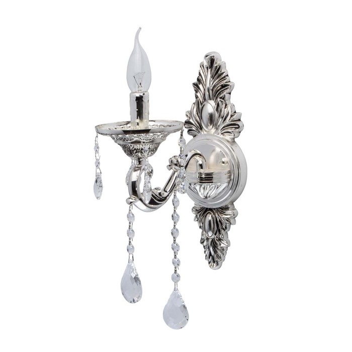 Бра "Селена" 1x40W E14 серебро 41x11,5x25,5см