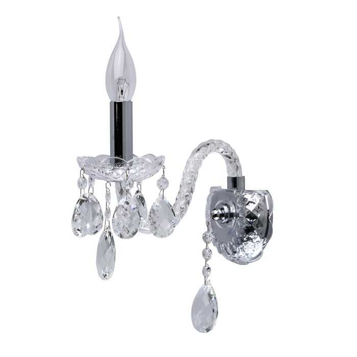 Бра "Каролина" 1x40W E14 хром 25x12x22,5см