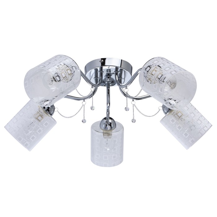 Люстра потолочная "Олимпия" 5x40W E14 хром 62x62x20см