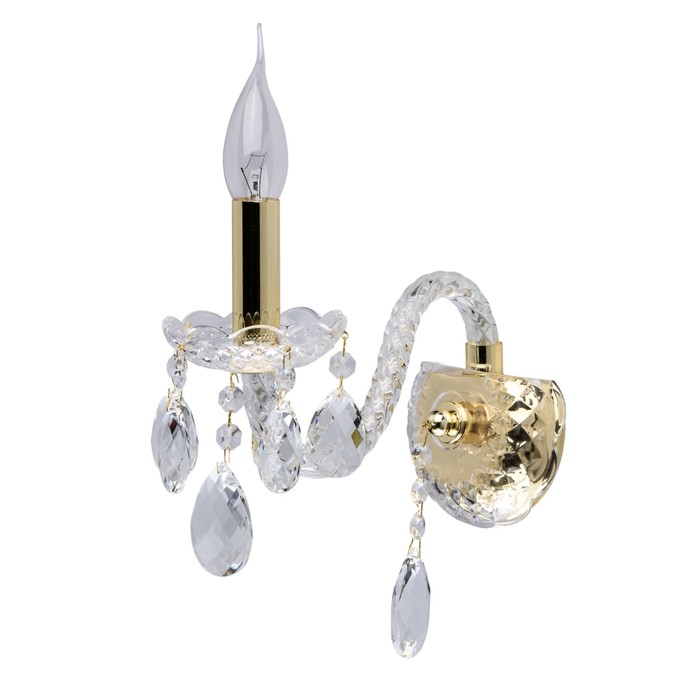 Бра "Каролина" 1x40W E14 золото 25x12x22,5см