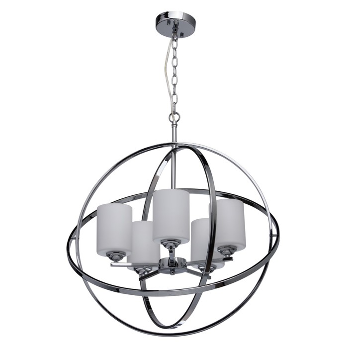 Люстра подвес "Альгеро" 5x60W E14 хром 60x60x123см