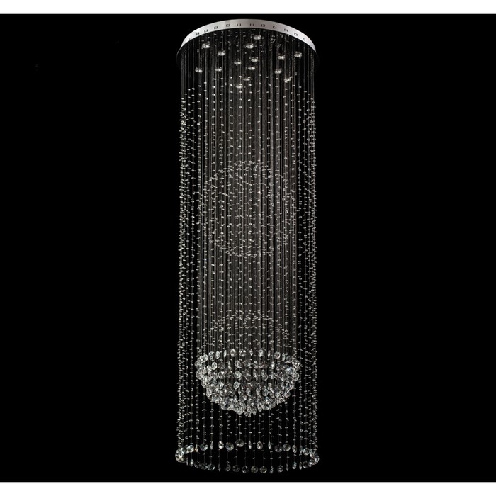 Люстра каскад "Каскад" 15x50W GU10 хром 90x90x290см