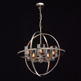 

Люстра подвес "Альгеро" 5x60W E14 никель 60x60x135см
