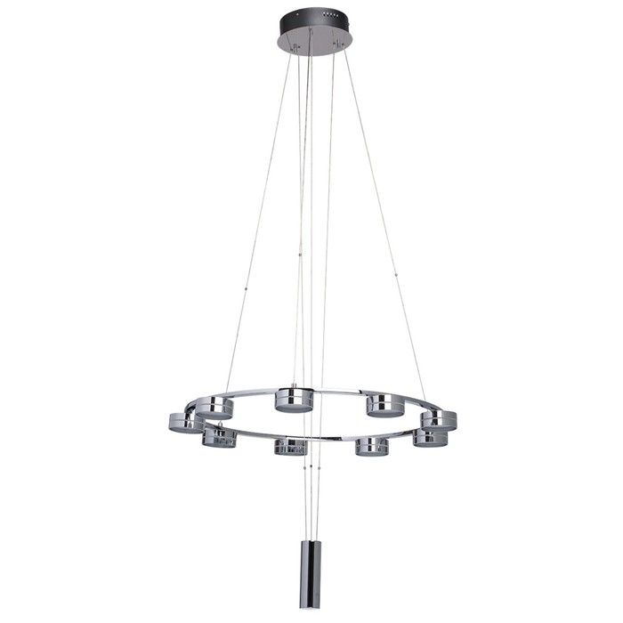 Люстра подвесная "Гэлэкси" 9x5W LED хром 65x65x150см