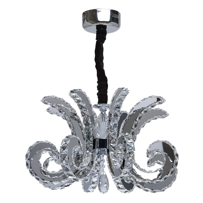 Люстра потолочная "Кларис" 80x1W LED хром, серебро 56x56x212см