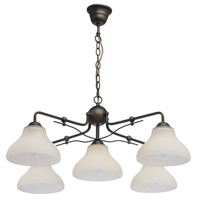 Люстра подвесная "Тетро" 5x60W E27 коричневый 84x84x91,5см