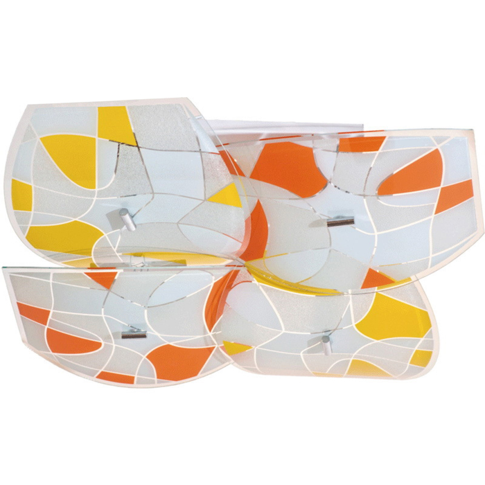 Люстра потолочная "Радуга" 8x60W Е27 белый 54x54x15см