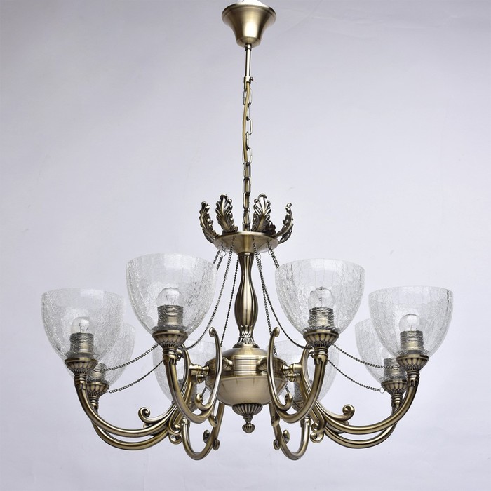 Люстра подвесная "Аманда" 8x60W E27 бронза 80x80x113см