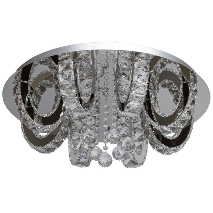 Люстра потолочная "Кларис" 3x3W+40x2W LED хром, серебро 63x63x22см