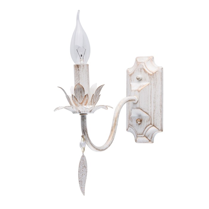 Бра "Роса" 1x40W E14 слоновая кость 17x8x25см