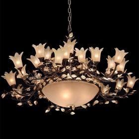 

Люстра "Летиция", 30x10Вт+3x60Вт G4+LED, золото