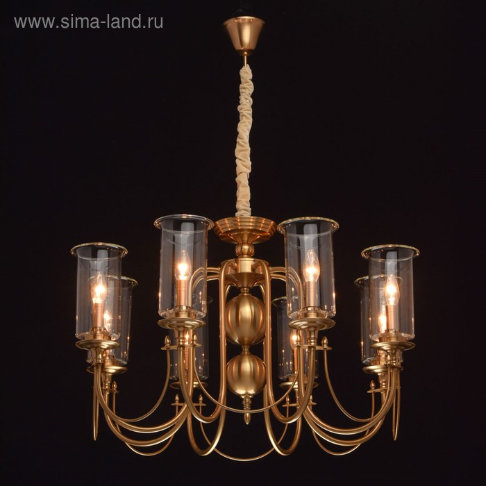 

Люстра подвесная «Аманда» 8x60W E14 латунь 82x82x138см