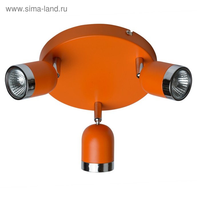 

Люстра спот "Орион" 3x35W GU10 оранжевый, хром 30x30x14см