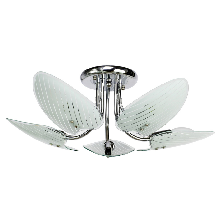 Люстра потолочная "Сабрина" 5x60W E14 хром 55x55x20см