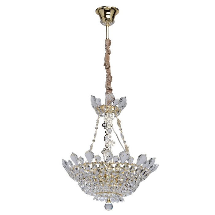 Люстра подвесная "Патриция" 6x40W E14 золото 48x48x180см