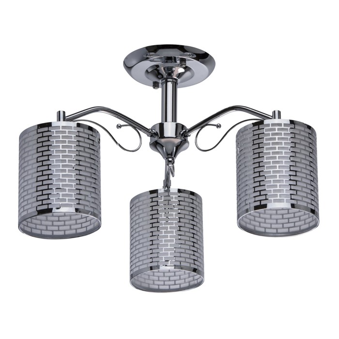 Люстра потолочная "Скарлет" 3x60W E27 хром 48x48x31см