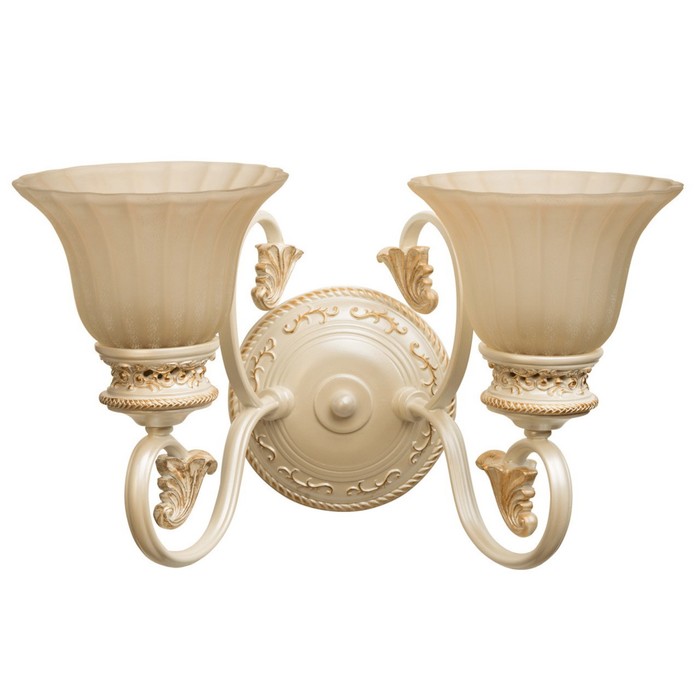 Бра "Лоренцо" 2x60W E27 слоновая кость 27x40x26см