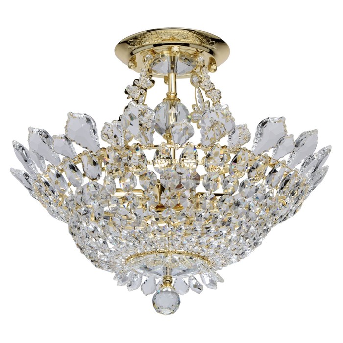 Люстра потолочная "Патриция" 6x40W E14 золото 48x48x41см