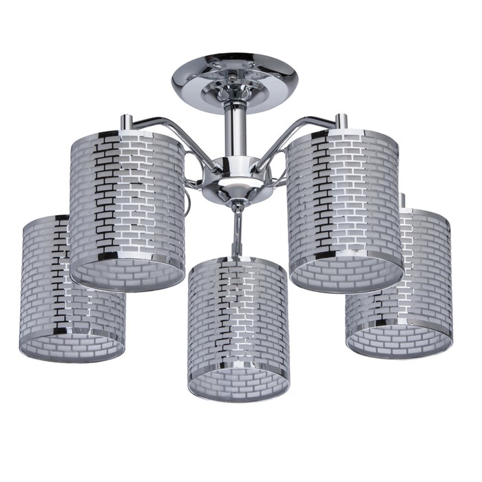 Люстра потолочная "Скарлет" 5x60W E27 хром 50x50x30см
