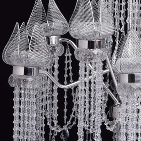 

Люстра "Лотос в водопаде" 28x3Вт LED серебро