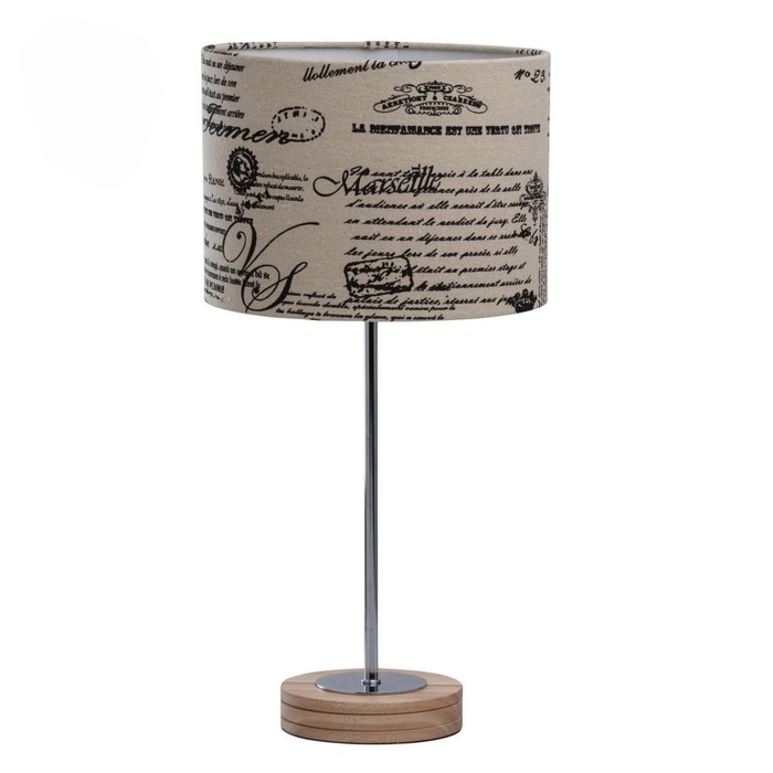 Настольная лампа "Уют" 1x40W E27 хром 24x24x49см