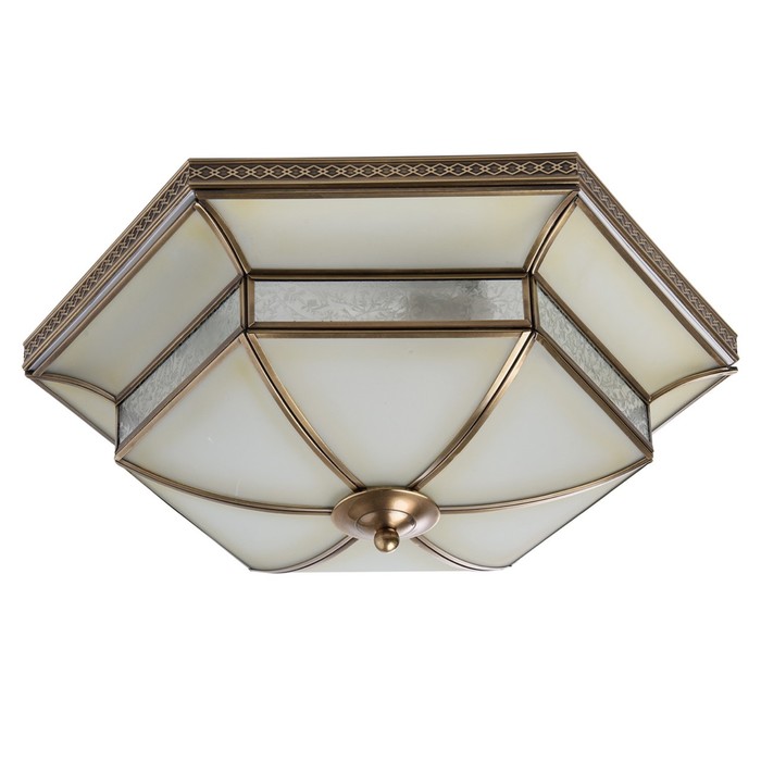 Люстра "Маркиз" 4x40W E27 латунь 52x52x15см