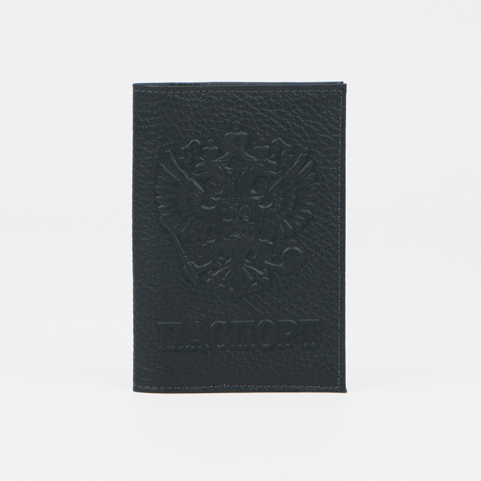 Обложка для паспорта, герб, флотер, цвет салатовый