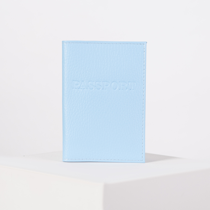 Обложка для паспорта, загран, флотер, цвет синий