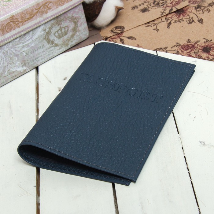 Обложка для паспорта, загран, флотер, графит