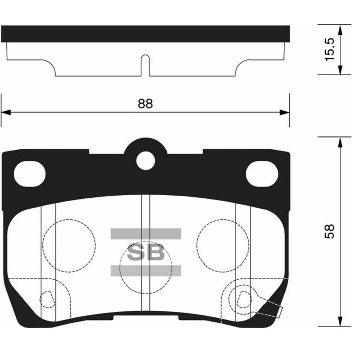 Колодки тормозные дисковые HI-Q SP2083