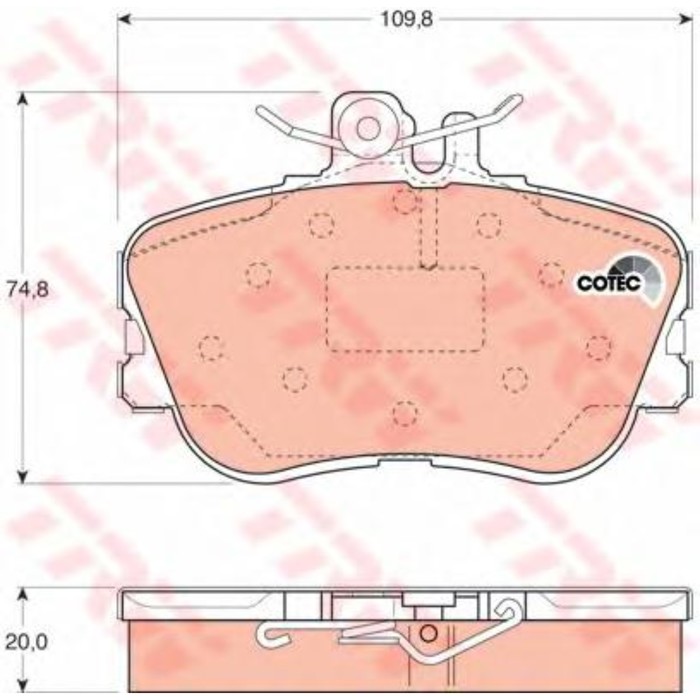 Колодки томрозные  TRW GDB1094