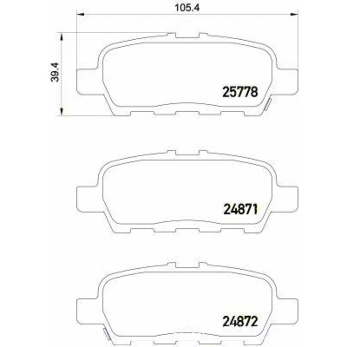 Колодки тормозные дисковые, комплект BREMBO P56087