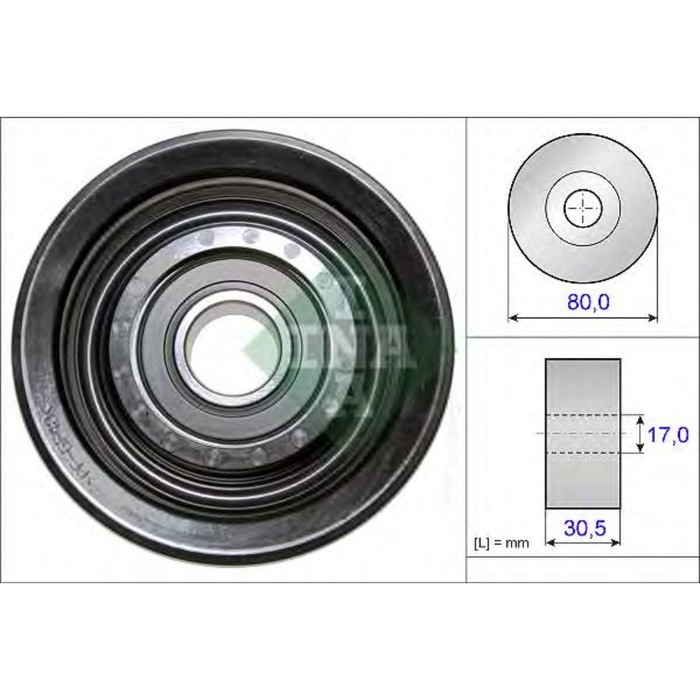 Ролик промежуточный ремня ГРМ  INA 532058010