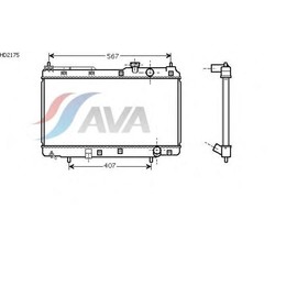 

Радиатор системы охлаждения AVA QUALITY COOLING HD2175