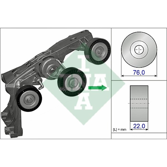 Ролик приводного ремня INA 534043110