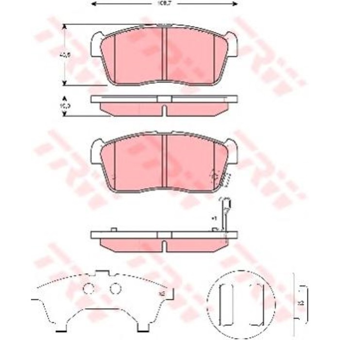 Колодки томрозные  TRW GDB3276