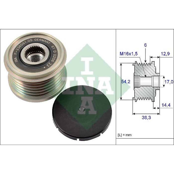 Шкив генератора INA 535019410