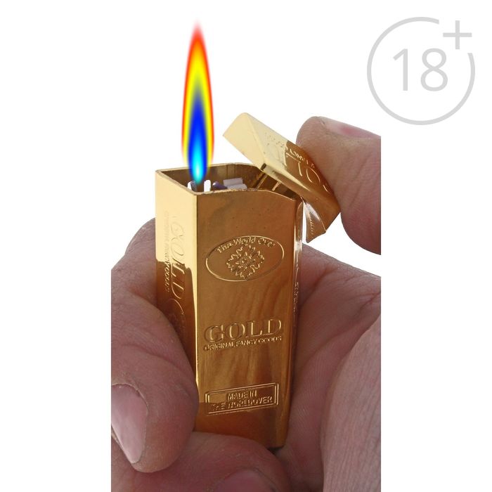 Зажигалка "Золотой слиток" пьезо, газ
