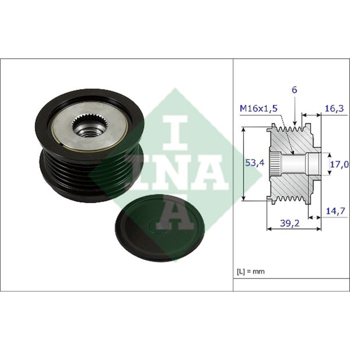 Шкив генератора INA 535023610