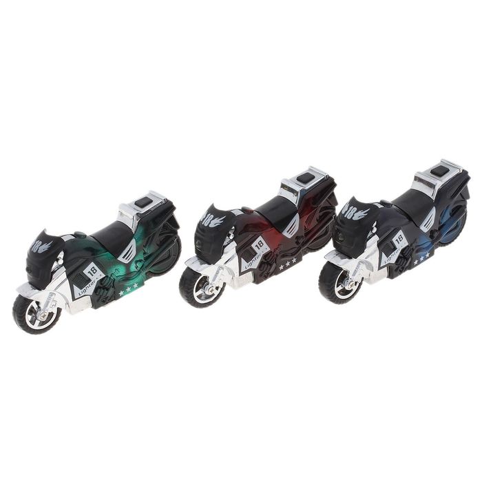 Зажигалка "Мотобайк", пьезо, газ, цвета МИКС