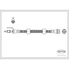

Шланг тормозной Corteco 19033498