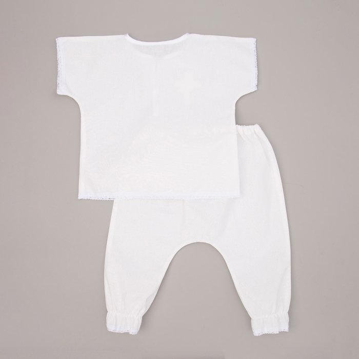 Комплект крестильный для мальчика (рубашка, брюки), р. 86-92 (28), 1,5-2 года,100% хлопок, бязь