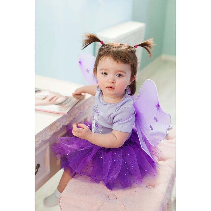 Набор детский Крошка Я "Welcome to party" юбка и боди, рост 62-68 см (3-6 мес)