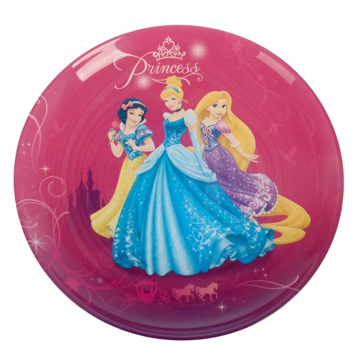 Тарелка десертная 20 см "Принцессы. Аврора, Белоснежка и Рапунцель"