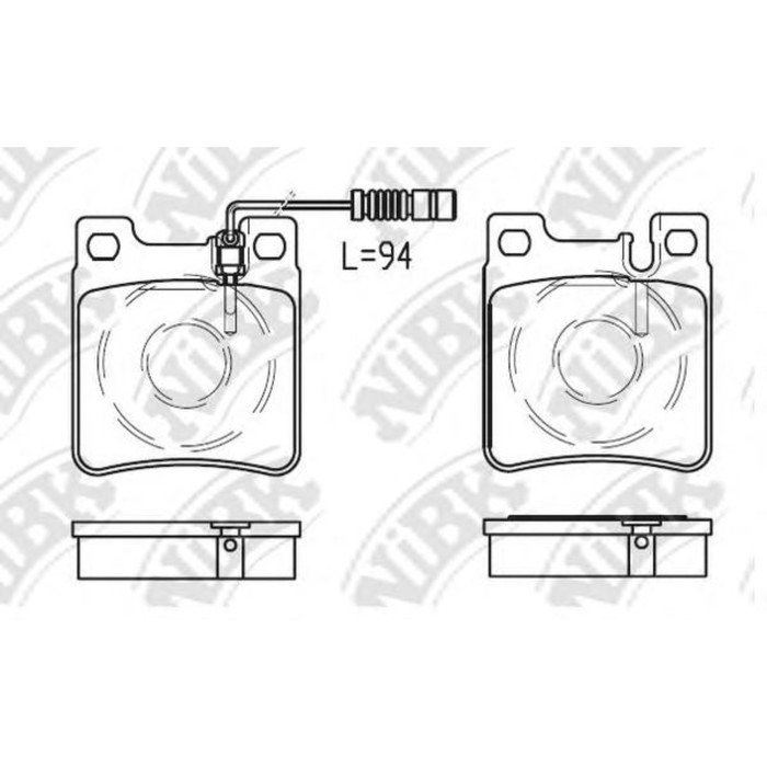 Колодки тормозные дисковые, комплект NIBK PN0030W
