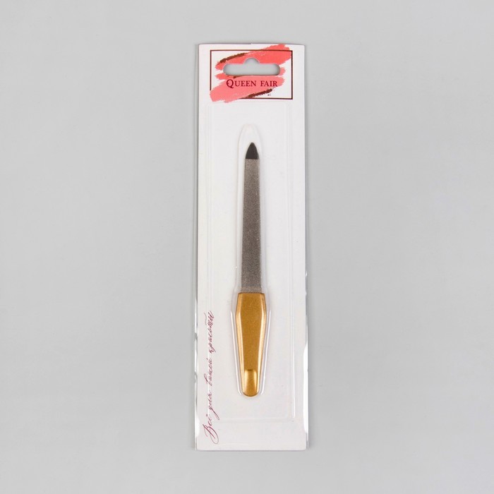 Пилка металлическая для ногтей, 12см, цвет золотой