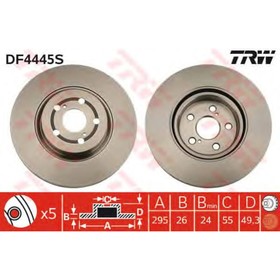 

Диск тормозной TRW DF4445S