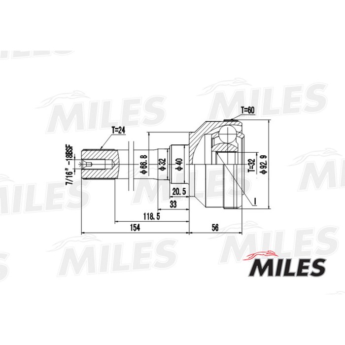 Шрус MILES GA20197