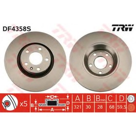 

Диск тормозной TRW DF4358S